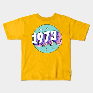 1973 - Colorful Layered Retro Letters Kids T-Shirt